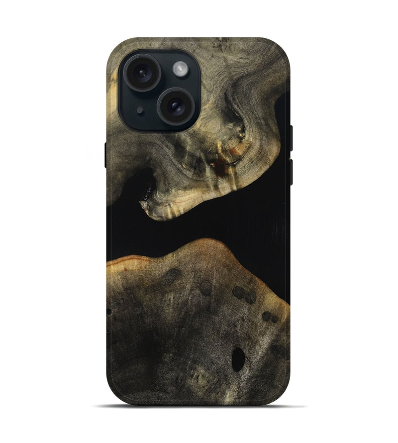 iPhone 15 Wood Live Edge Phone Case - Harland (Wood Burl, 803530)