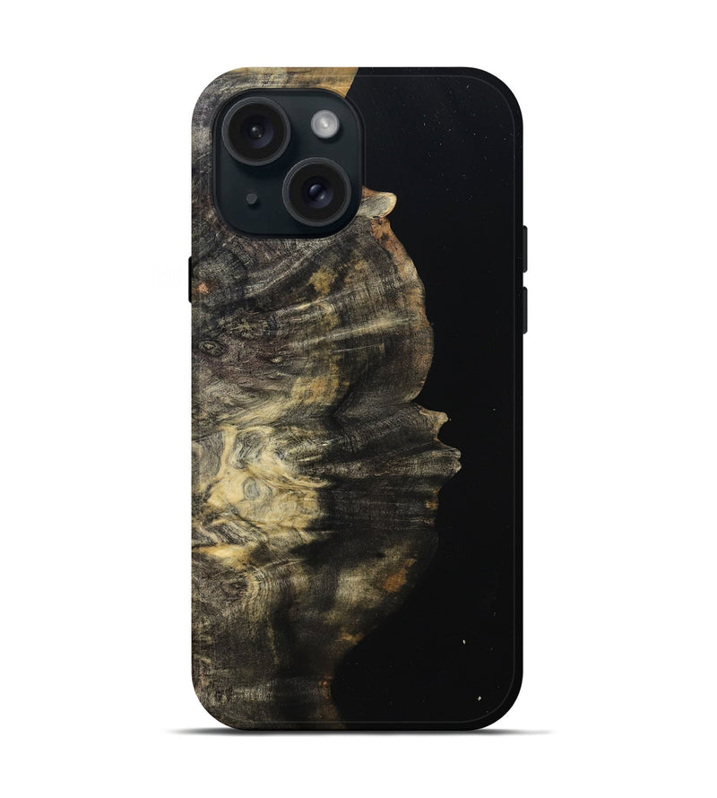 iPhone 15 Wood Live Edge Phone Case - Demario (Wood Burl, 803542)