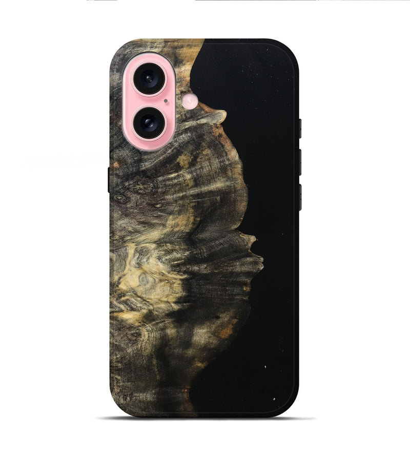 iPhone 16 Wood Live Edge Phone Case - Demario (Wood Burl, 803542)