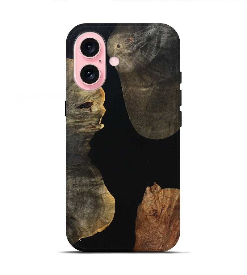 iPhone 16 Wood Live Edge Phone Case - Maisy (Wood Burl, 803544)