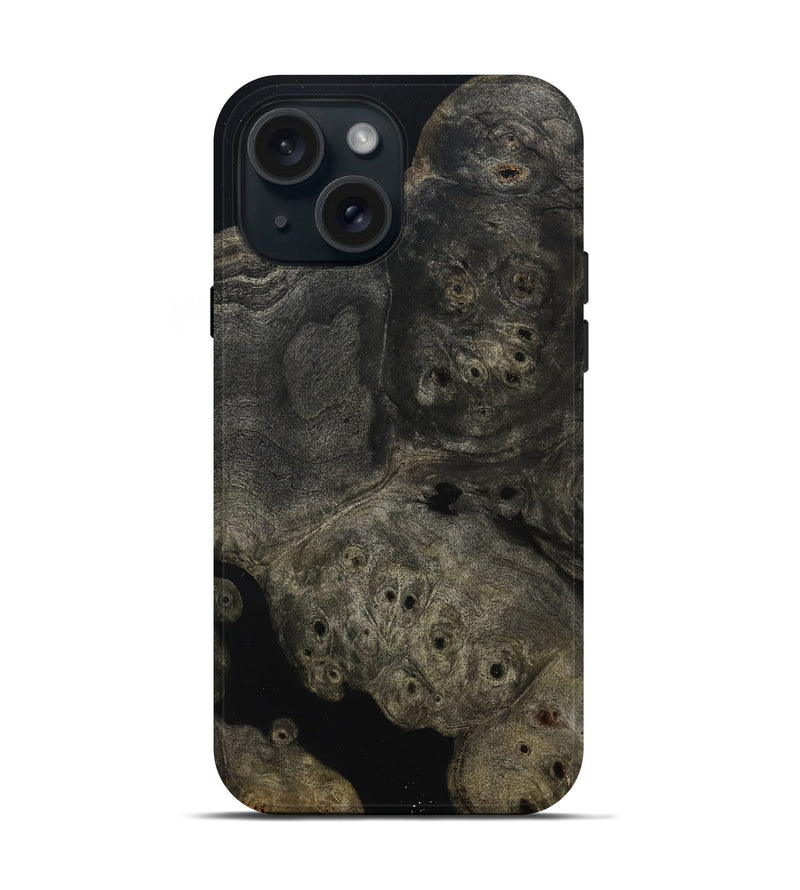 iPhone 15 Wood Live Edge Phone Case - Theresa (Wood Burl, 803548)