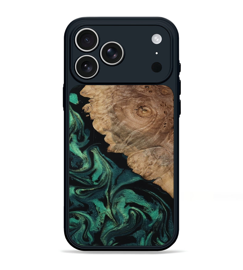iPhone 17 Pro Max Wood Phone Case - Farrah (Green, 803607)