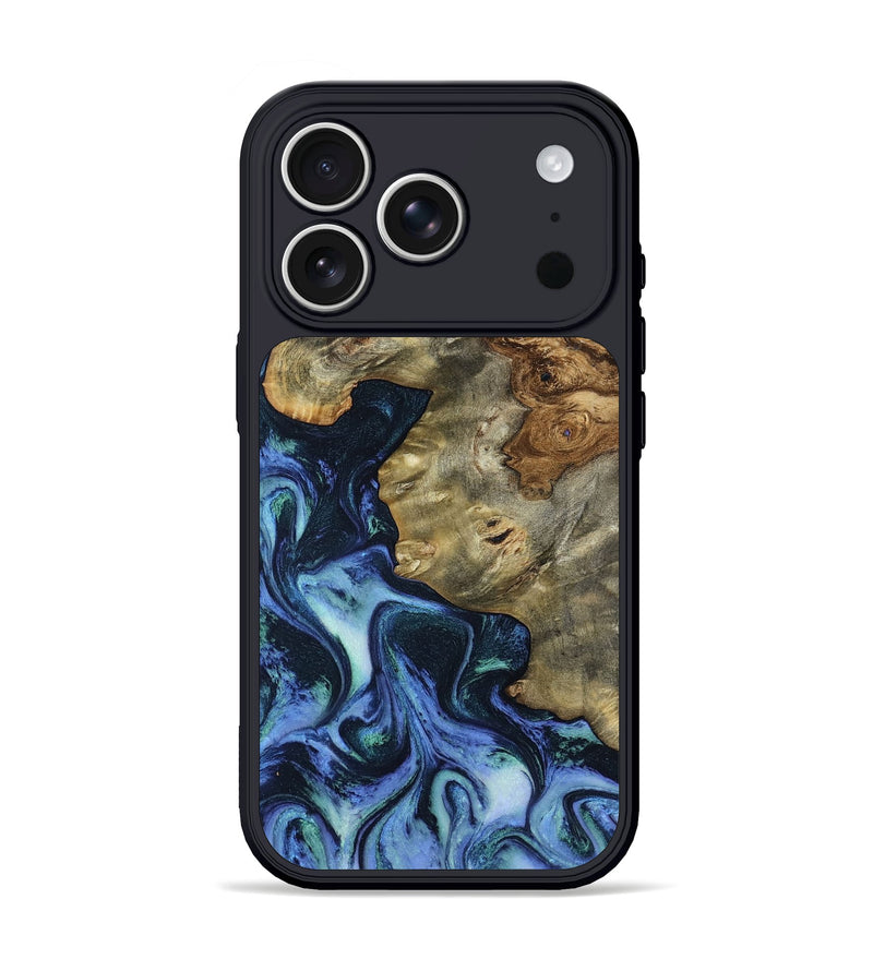 iPhone 17 Pro Wood Phone Case - Dana (Blue, 803614)