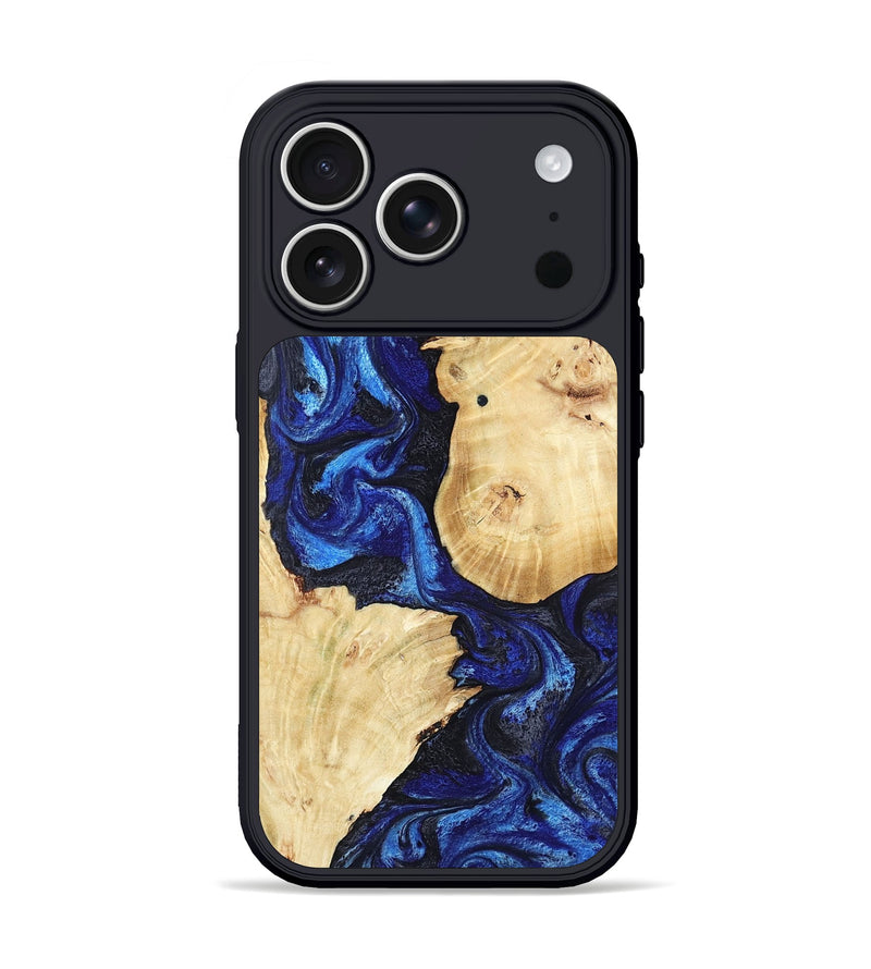 iPhone 17 Pro Wood Phone Case - Vera (Blue, 803616)