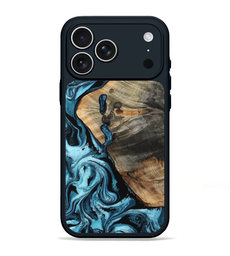 iPhone 17 Pro Max Wood Phone Case - Salina (Blue, 803617)
