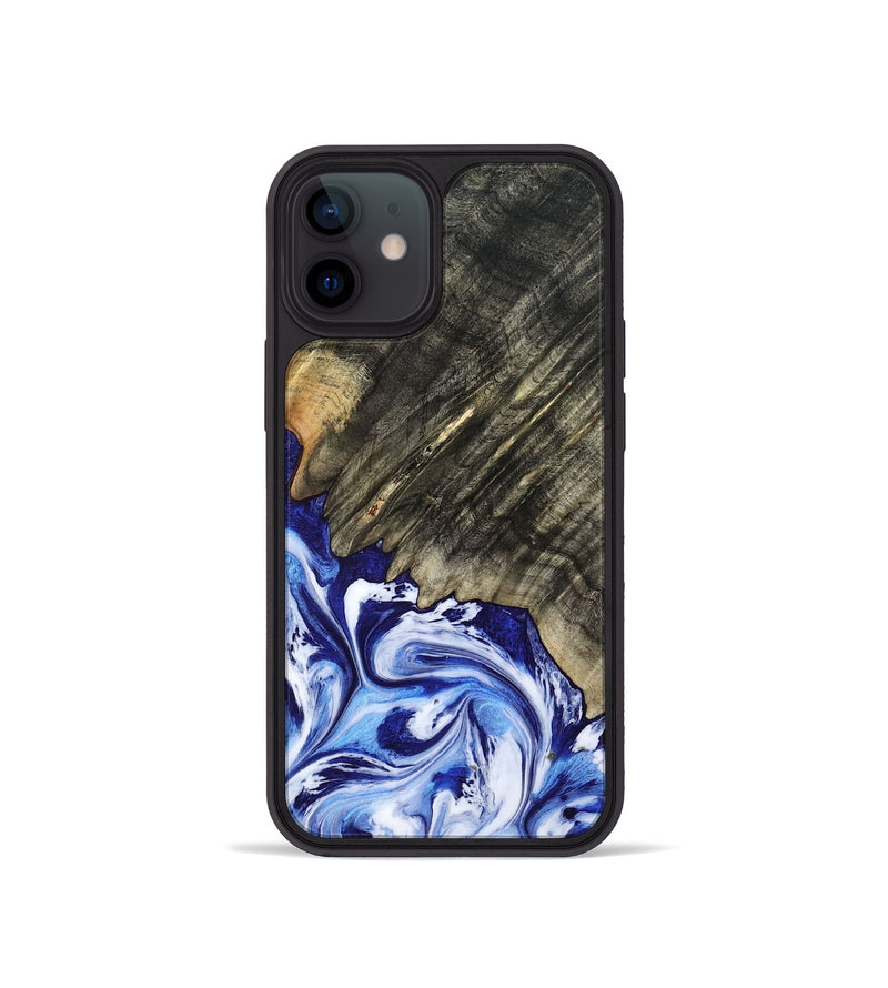 iPhone 12 mini Wood Phone Case - Leia (Blue, 803619)