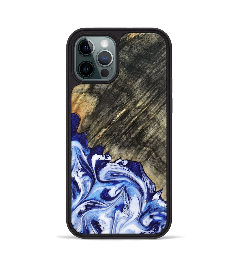 iPhone 12 Pro Wood Phone Case - Leia (Blue, 803619)