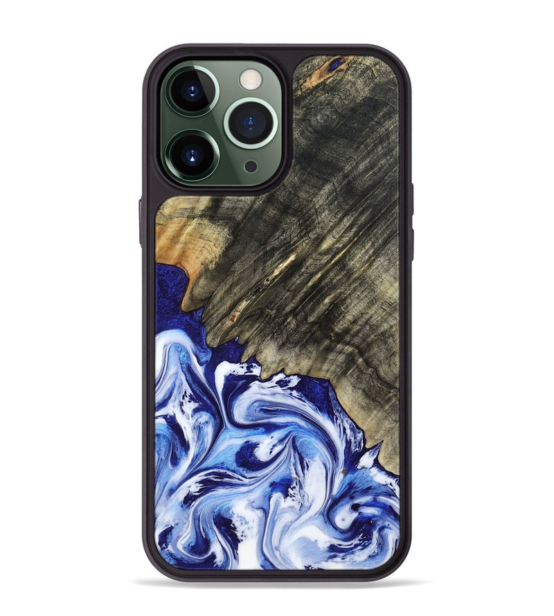 iPhone 13 Pro Max Wood Phone Case - Leia (Blue, 803619)