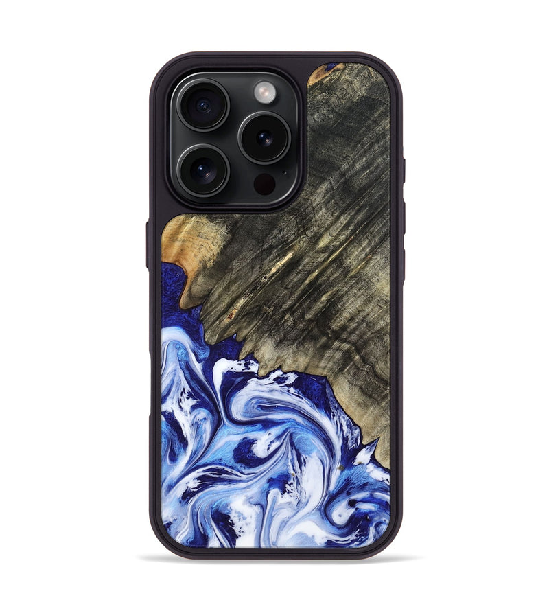 iPhone 16 Pro Wood Phone Case - Leia (Blue, 803619)