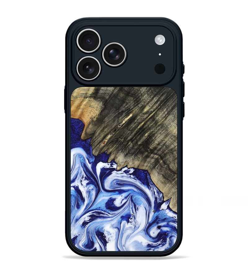 iPhone 17 Pro Max Wood Phone Case - Leia (Blue, 803619)