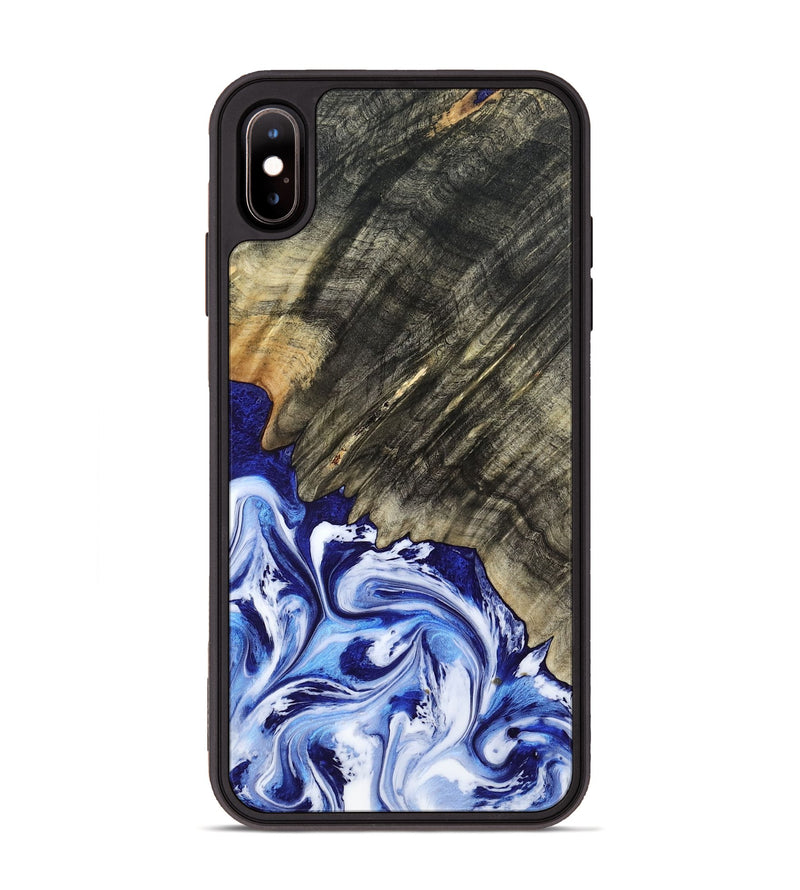 iPhone Xs Max Wood Phone Case - Leia (Blue, 803619)