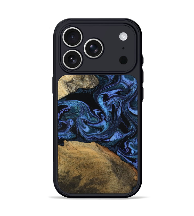 iPhone 17 Pro Wood Phone Case - Jerrold (Blue, 803625)