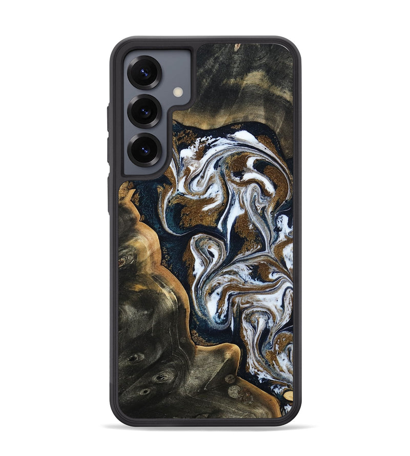 Galaxy S25 Plus Wood Phone Case - Jessika (Teal & Gold, 803632)