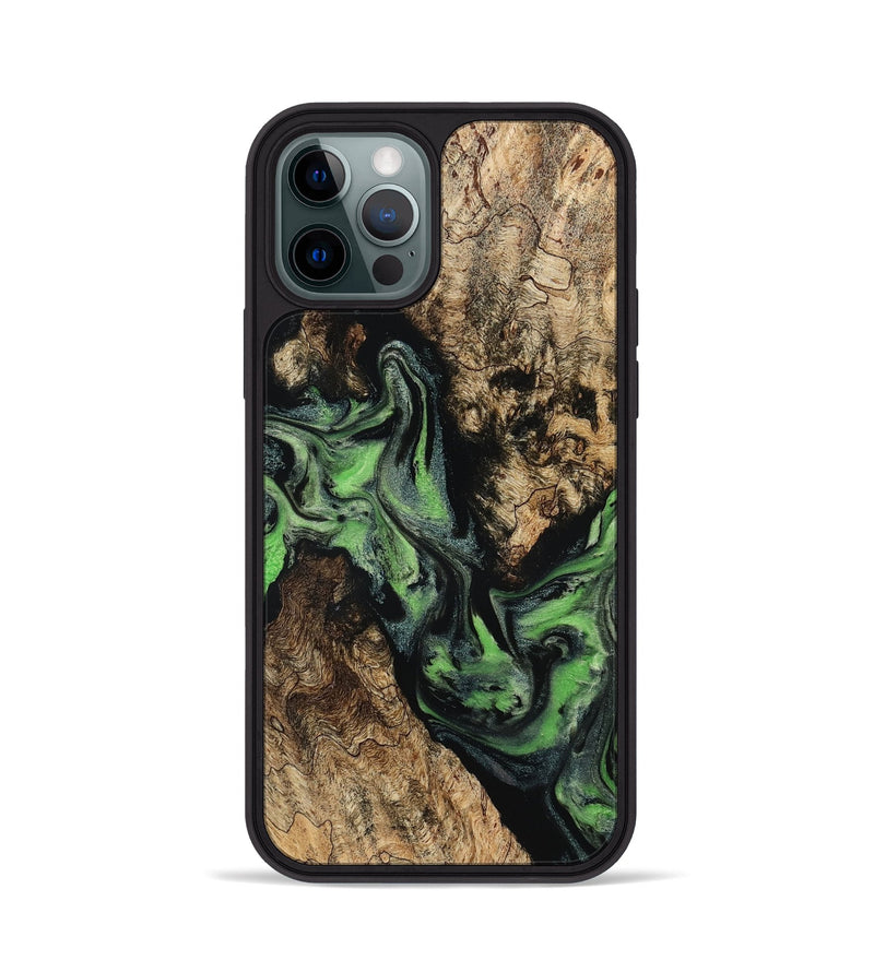 iPhone 12 Pro Wood Phone Case - Aldo (Green, 803646)
