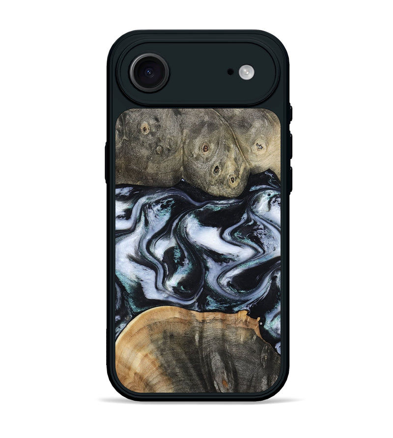 iPhone 17 Air Wood Phone Case - Milana (Black & White, 803649)
