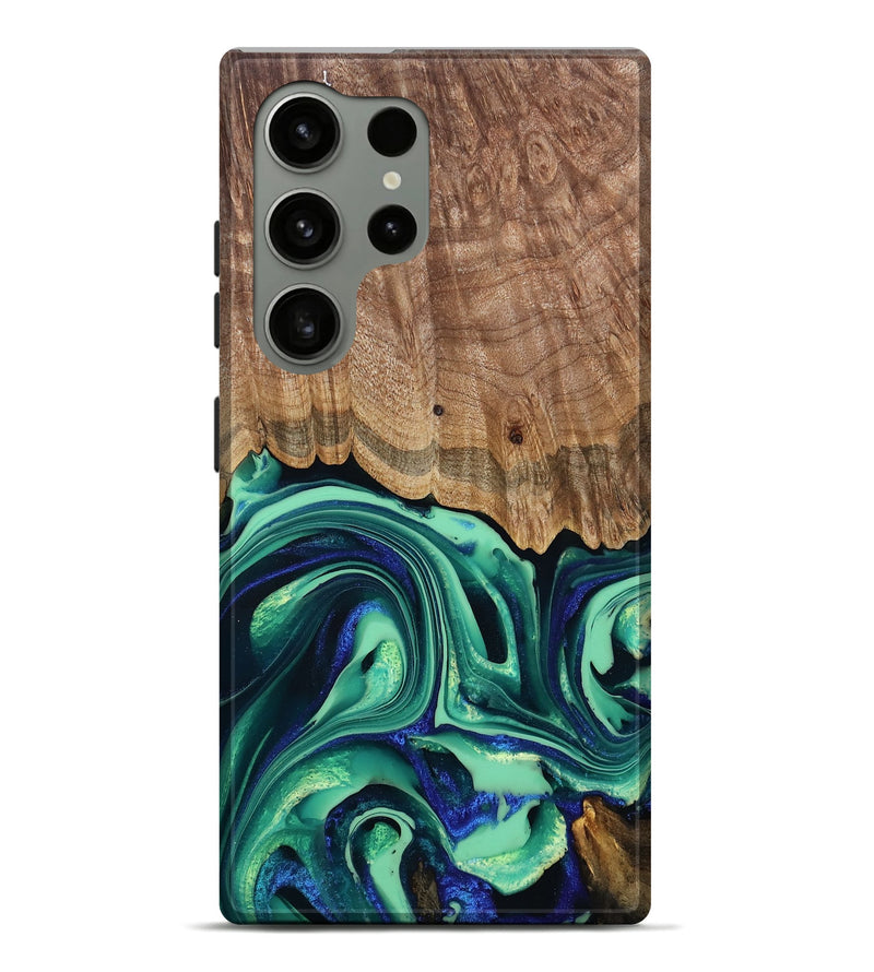 Galaxy S24 Ultra Wood Live Edge Phone Case - Massimo (Green, 803660)