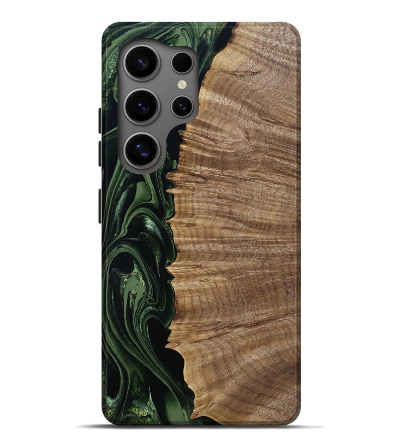 Galaxy S25 Ultra Wood Live Edge Phone Case - Allyssa (Green, 803663)