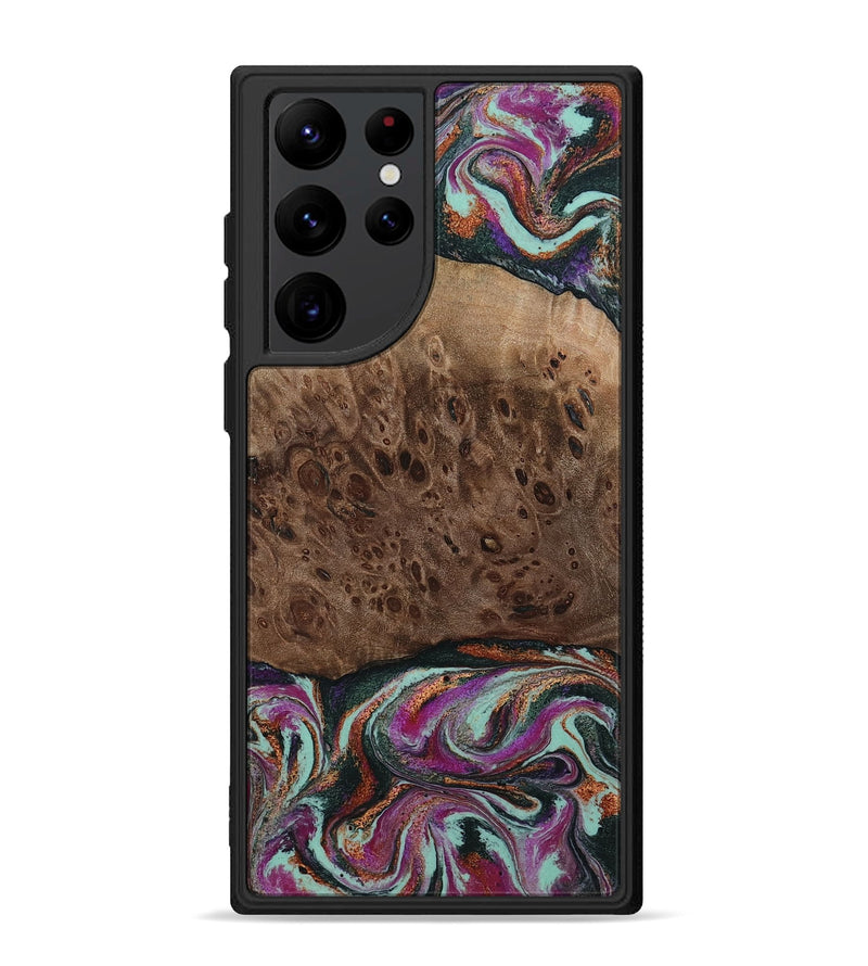 Galaxy S22 Ultra Wood Phone Case - Oda (Green, 803674)