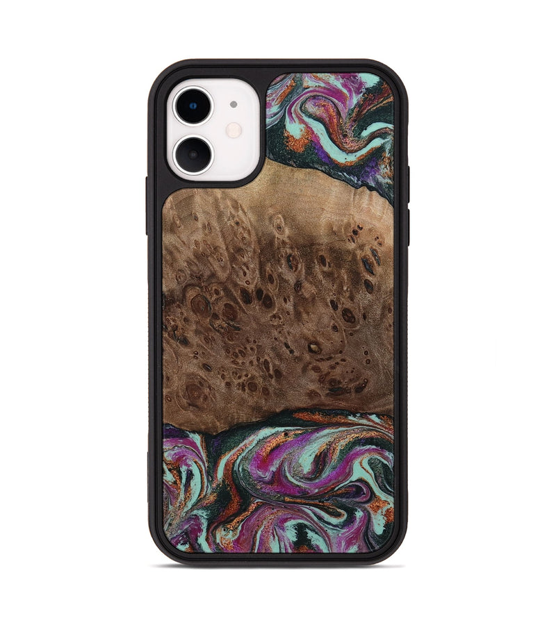 iPhone 11 Wood Phone Case - Oda (Green, 803674)