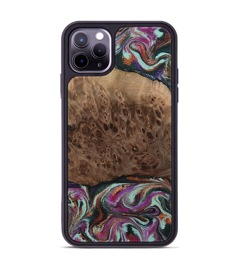 iPhone 11 Pro Max Wood Phone Case - Oda (Green, 803674)