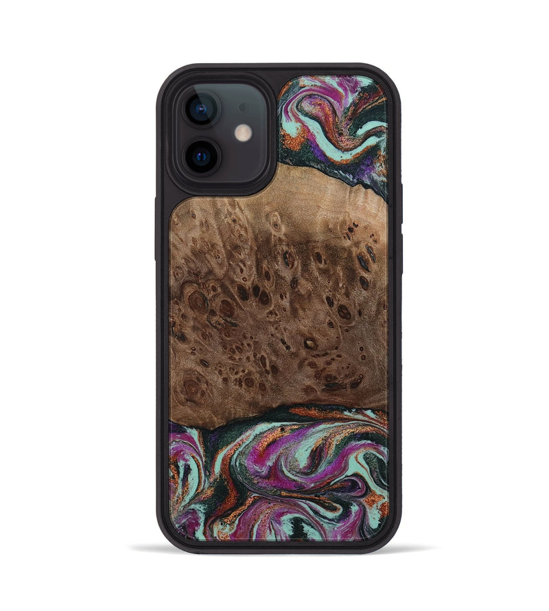 iPhone 12 Wood Phone Case - Oda (Green, 803674)