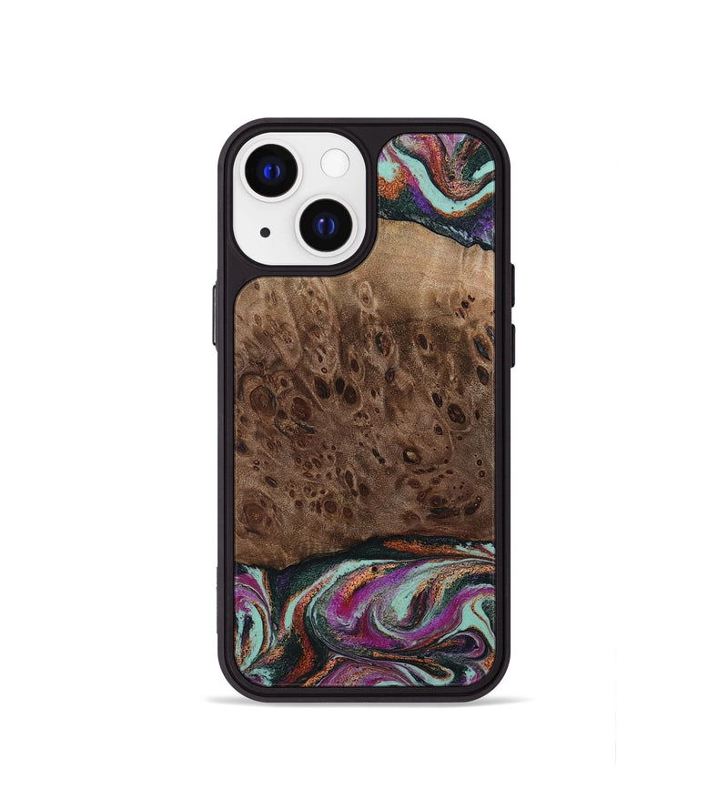 iPhone 13 mini Wood Phone Case - Oda (Green, 803674)