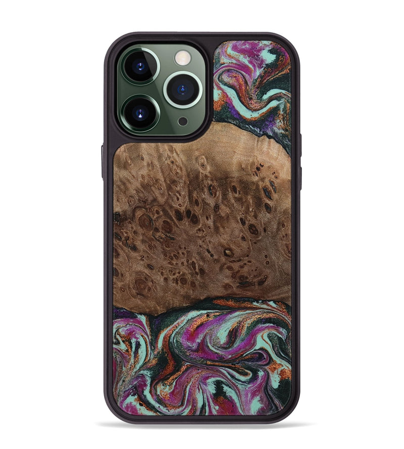 iPhone 13 Pro Max Wood Phone Case - Oda (Green, 803674)