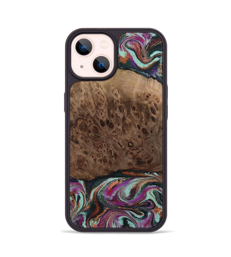 iPhone 14 Wood Phone Case - Oda (Green, 803674)