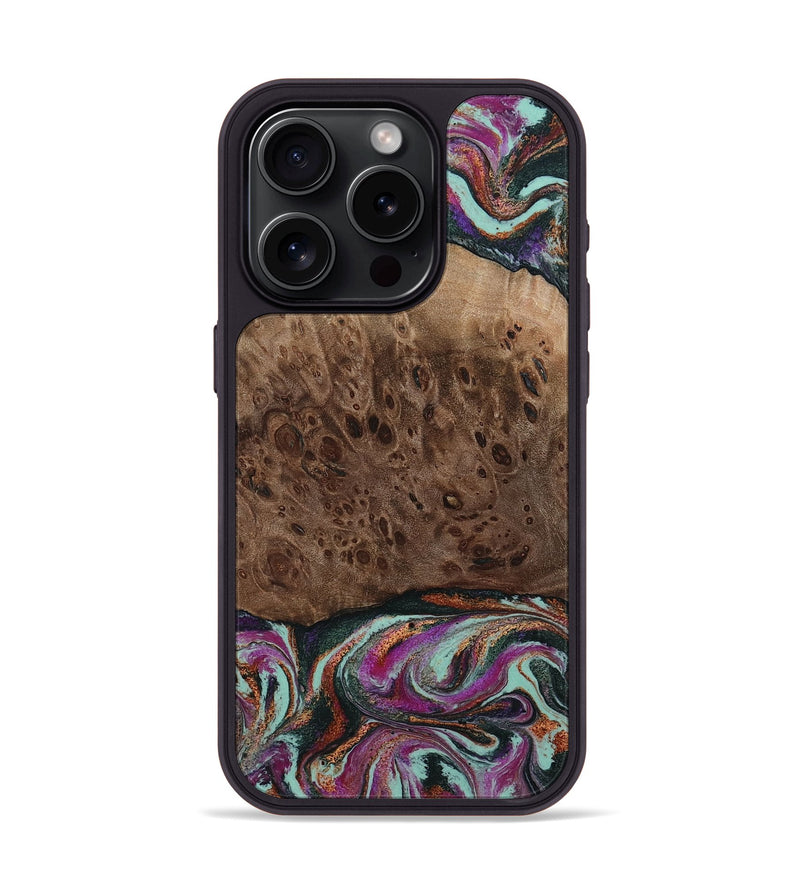 iPhone 15 Pro Wood Phone Case - Oda (Green, 803674)