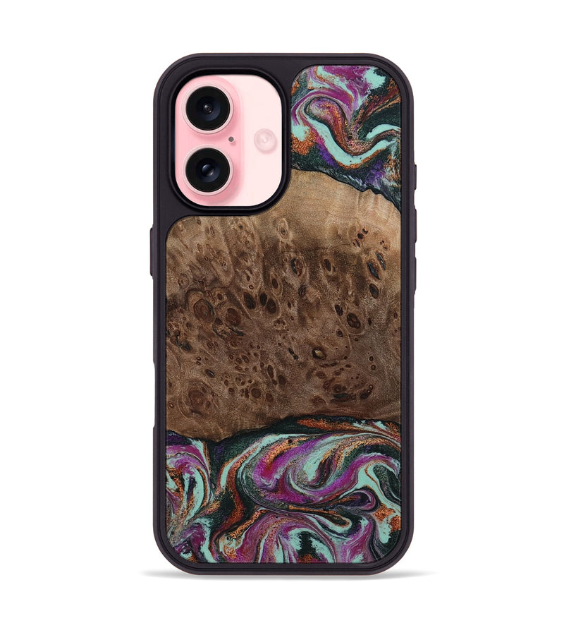 iPhone 16 Wood Phone Case - Oda (Green, 803674)