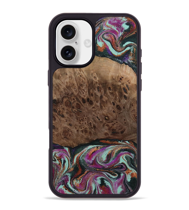 iPhone 16 Plus Wood Phone Case - Oda (Green, 803674)