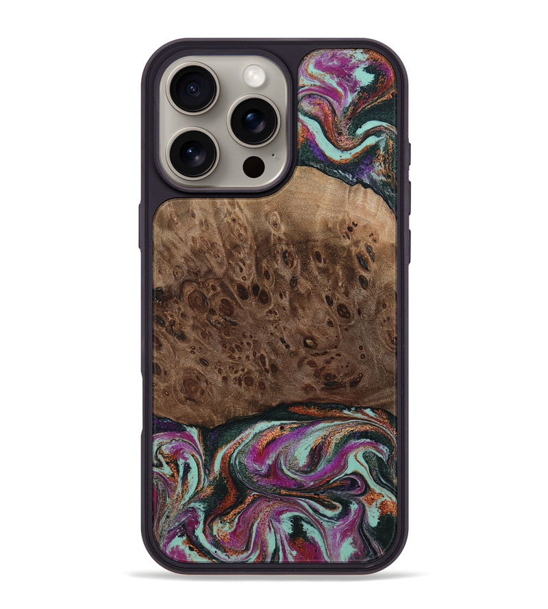 iPhone 16 Pro Max Wood Phone Case - Oda (Green, 803674)