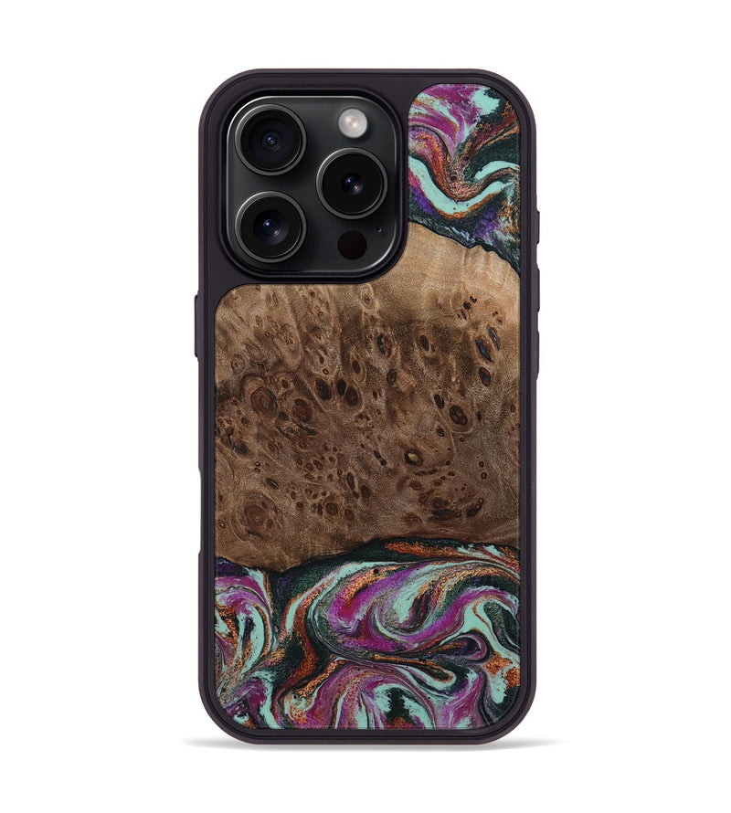 iPhone 16 Pro Wood Phone Case - Oda (Green, 803674)