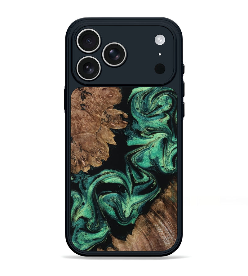 iPhone 17 Pro Max Wood Phone Case - Daija (Green, 803680)