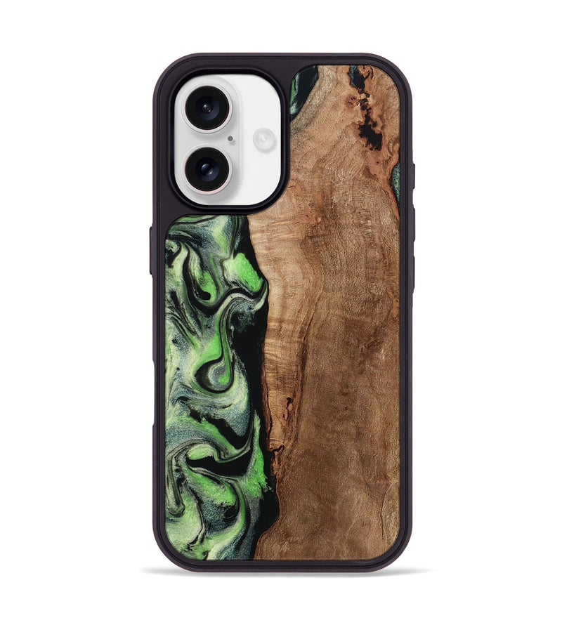 iPhone 17 Wood Phone Case - Kyan (Green, 803682)
