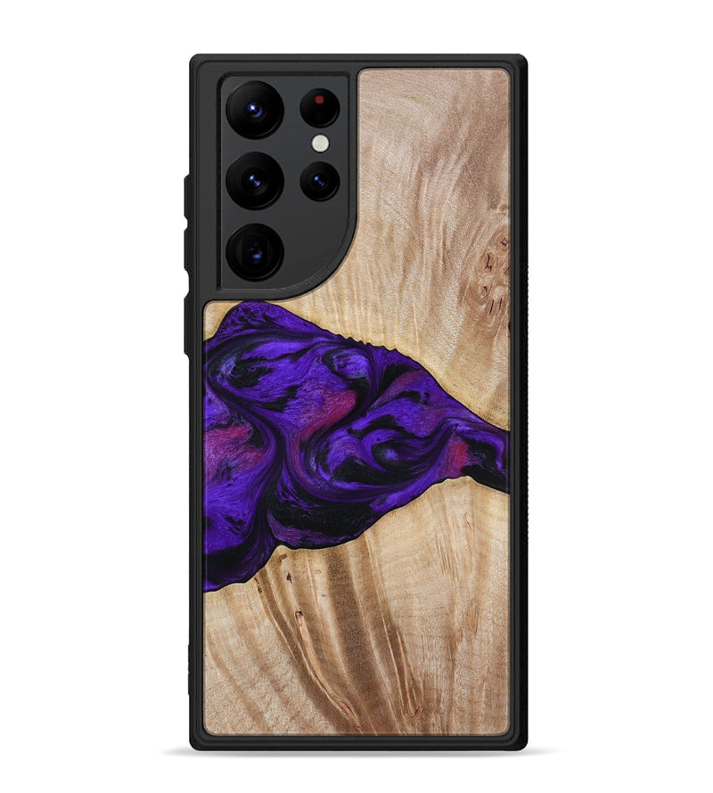 Galaxy S22 Ultra Wood Phone Case - Leora (Purple, 803770)