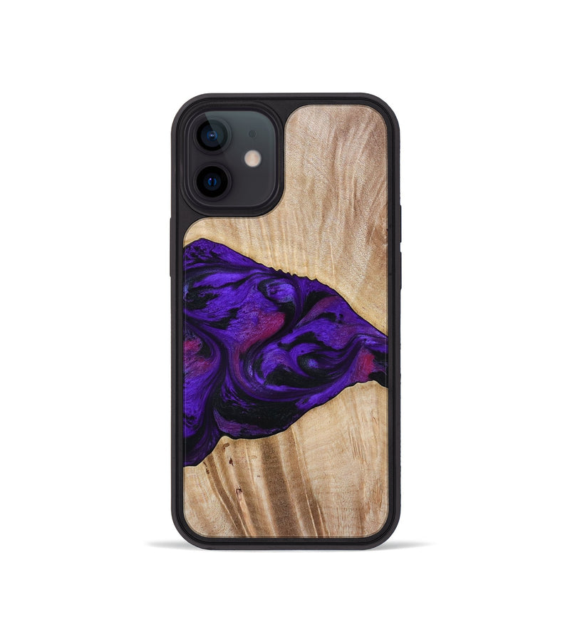 iPhone 12 mini Wood Phone Case - Leora (Purple, 803770)