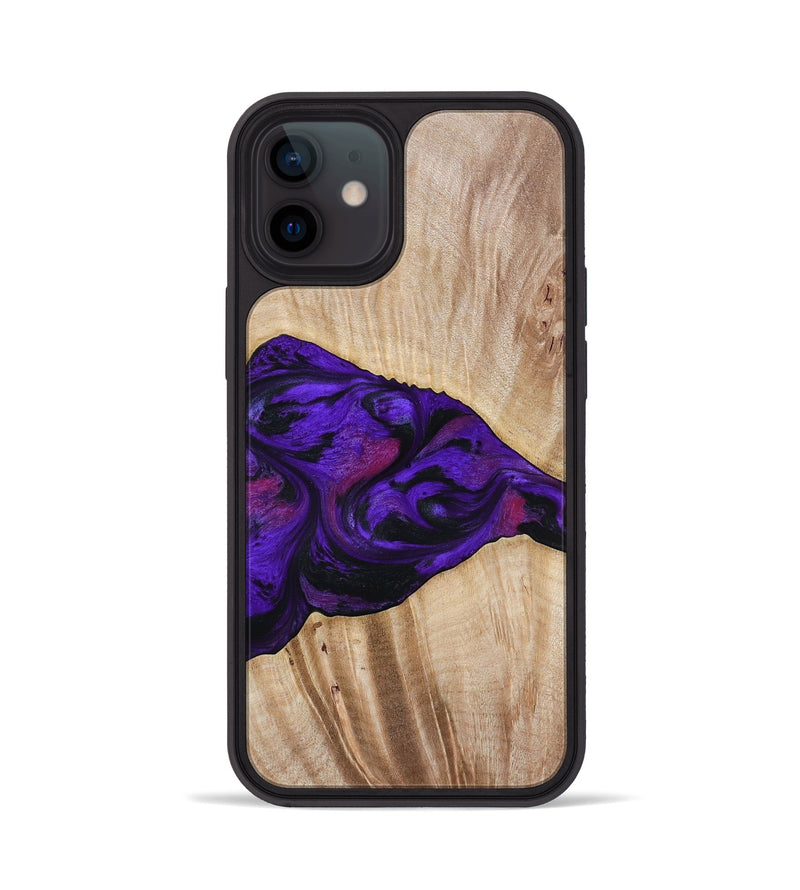 iPhone 12 Wood Phone Case - Leora (Purple, 803770)