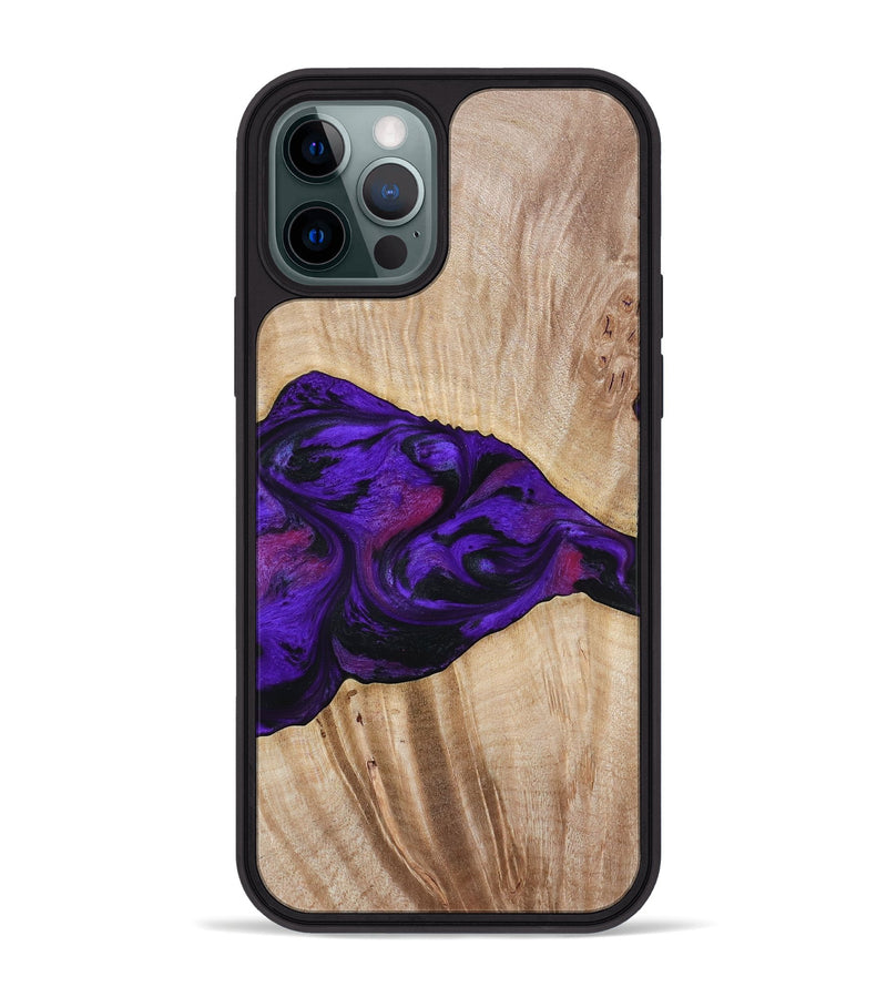 iPhone 12 Pro Max Wood Phone Case - Leora (Purple, 803770)