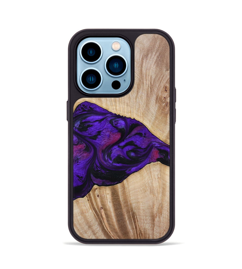 iPhone 14 Pro Wood Phone Case - Leora (Purple, 803770)