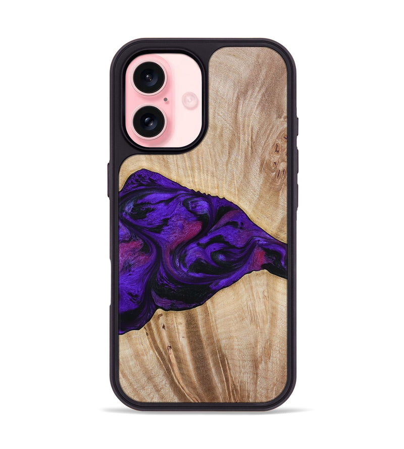 iPhone 16 Wood Phone Case - Leora (Purple, 803770)