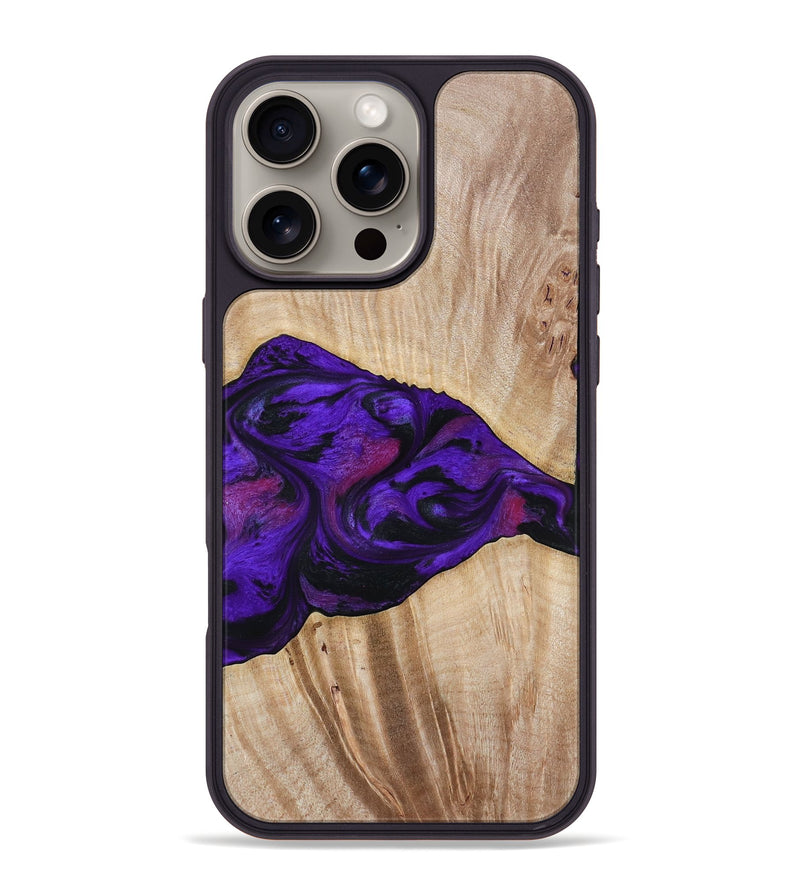 iPhone 16 Pro Max Wood Phone Case - Leora (Purple, 803770)