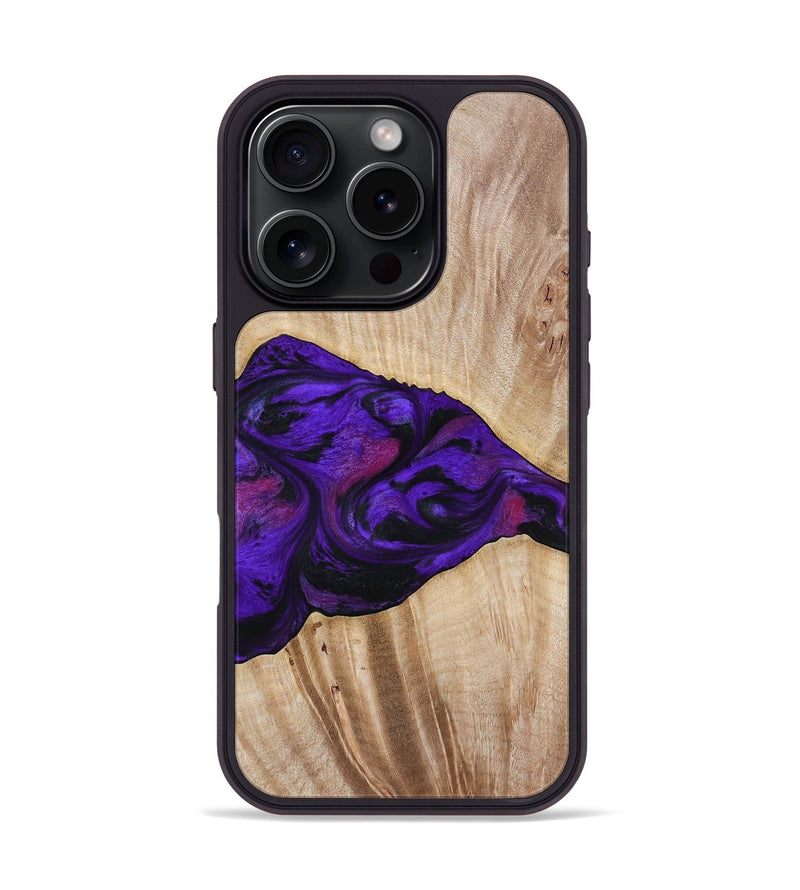 iPhone 16 Pro Wood Phone Case - Leora (Purple, 803770)