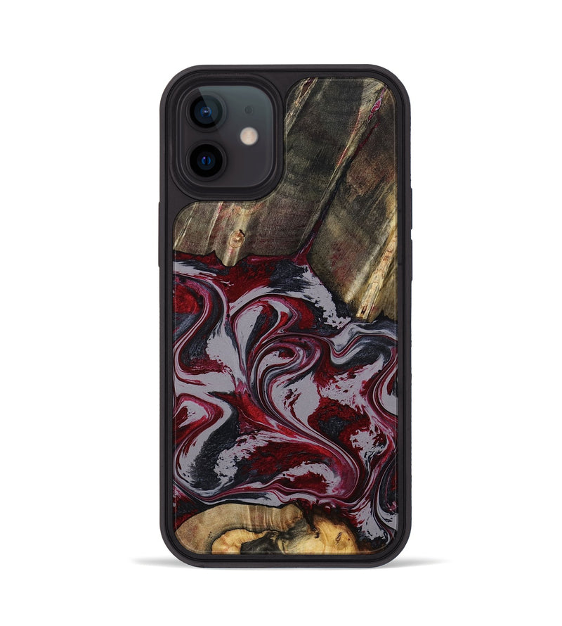 iPhone 12 Wood Phone Case - Shanda (Red, 803775)