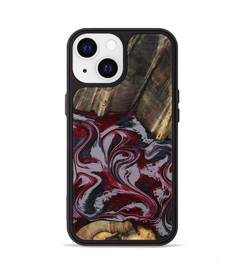 iPhone 13 Wood Phone Case - Shanda (Red, 803775)