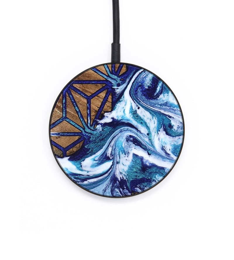 Circle Wood Wireless Charger - Omari (Pattern, 803780)