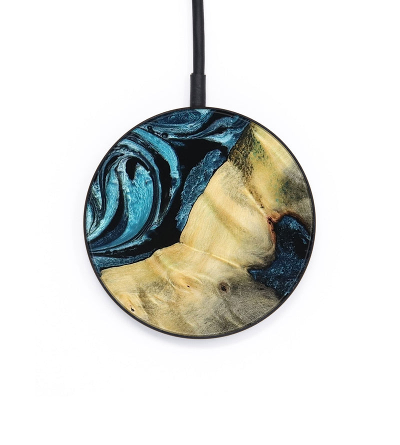Circle Wood Wireless Charger - Jrue (Blue, 803822)