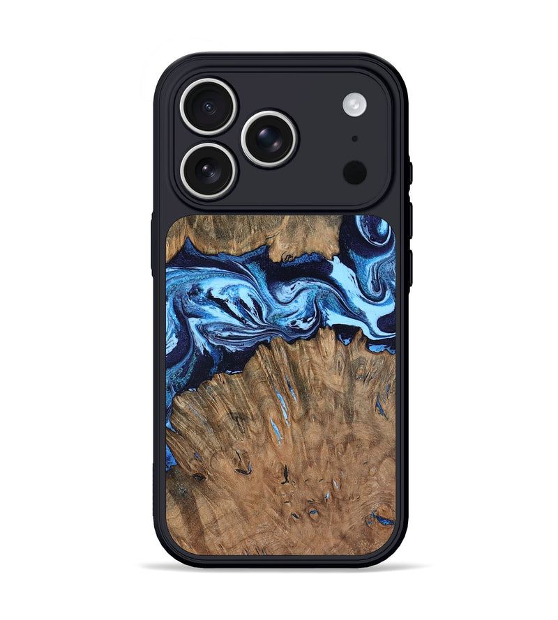 iPhone 17 Pro Wood Phone Case - Joselin (Blue, 803823)