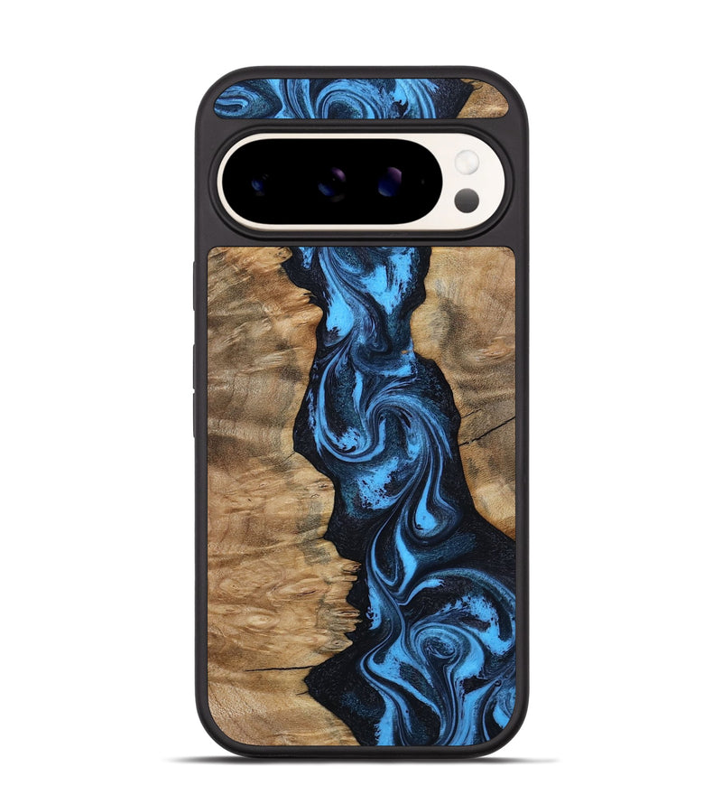 Pixel 9 Pro Wood Phone Case - Bernice (Blue, 803827)