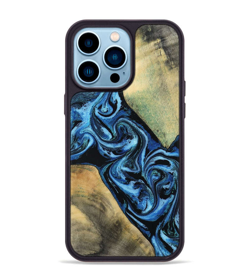 iPhone 14 Pro Max Wood Phone Case - Marni (Blue, 803831)